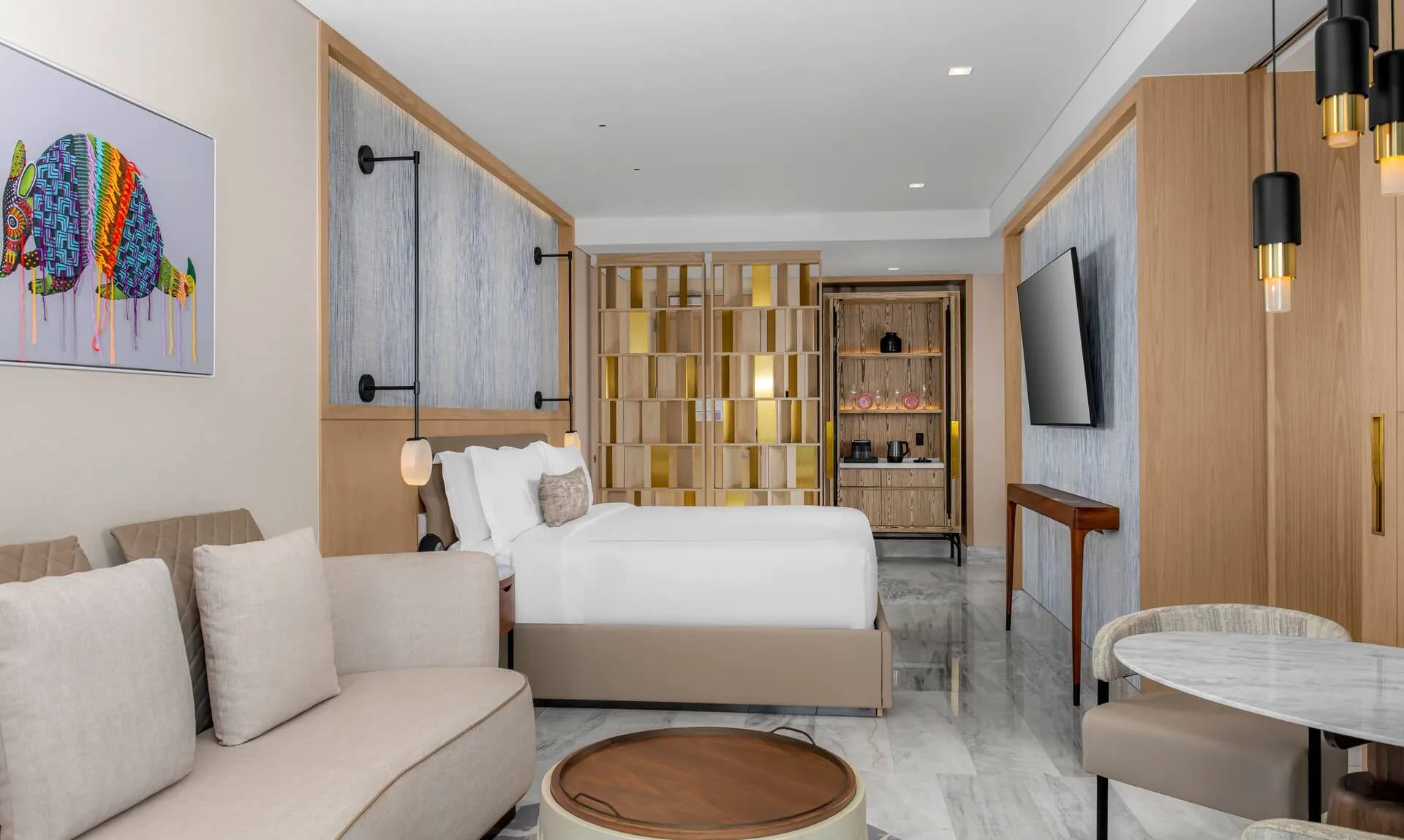 Deluxe Ocean Front King Bed Guestroom at Waldorf Astoria Riviera Maya 3